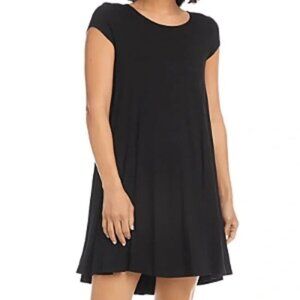 FIGWOOD Cap Sleeve Trapeze Black Dress